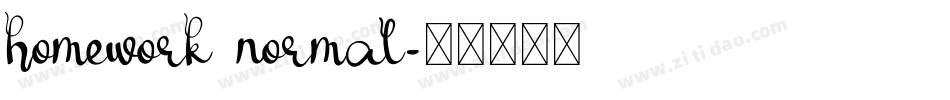 homework normal字体转换